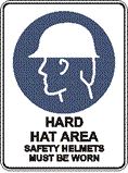 PICTO HARD HAT AREA SAFETY HELMETS MUST BE WORN