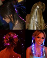 Glowbys Light-up Fiber Optic Hair Barrette, Blue