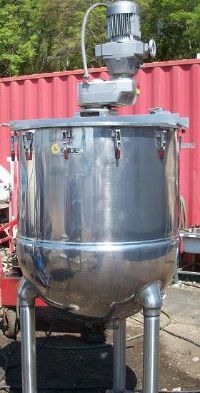 Stainless Steel Kettles: Used Groen 125 gallon 304 Stainless Steel Single Motion Jacketed Kettle Model RA-125