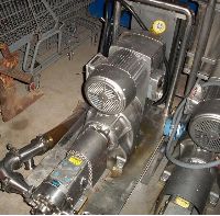 Displacement Pumps: Used 3hp Waukesha sanitary stainless steel displacement pump