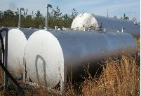 Used 2500 gallon carbon steel storage tank UL Listed above ground flammable storage tank (2) IN STOCK