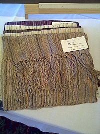 Burmese Handcrafts:Artisan Burmese hand woven scarves made on a backstrap loom.