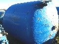 Glass Lined Tank: Used= De Dietrich 2000 gallon vertical glass lined mixing tank