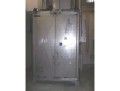 Tote Bin Washer: Used stainless steel Tote bin Washer, with Metronics Inc soap injector