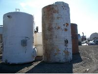 Poly Tanks: Used- 4000 gallon vertical poly tank, domed top, flat bottom