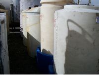 Poly Tanks: Used-250 gallon vertical poly storage tank