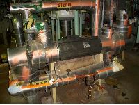 Shell and Tube Heat Exchanger: Used-Pemco 11.9 sq.ft. 304 stainless steel shell and tube heat exchanger
