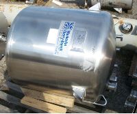 Stainless Steel Tanks:Used Cherry Burrell 130 gallon vertical stainless steel cone bottom tank