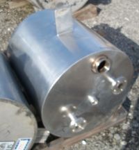 Used 40 gallon vertical stainless steel tank cone bottom
