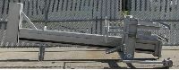 Tote Dumpers:Used Custom MetalCraft Inc. CM-L Lifter model EDB-3.5, stainlss steel tote dumper