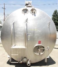 Stainless Steel Tanks: Used 6000 gallon Dairy Craft horizontal dimple jacketed tank