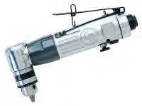 Features and Benefits: Compact, low profile head for drilling in confined areas Convenient reverse valve for simple directional changes Rear exhaust directs air away from the work piece Teasing throttle for control from startup thru run down Applications: screw driving, drilling in hard to reach areas Free speed: 1700 rpm Manufacturer: Chicago Pneumatic