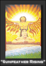 Spirit Art Sun Feather Rising by JD Aricchi