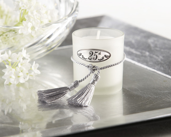 25th Anniversary Candle Favor