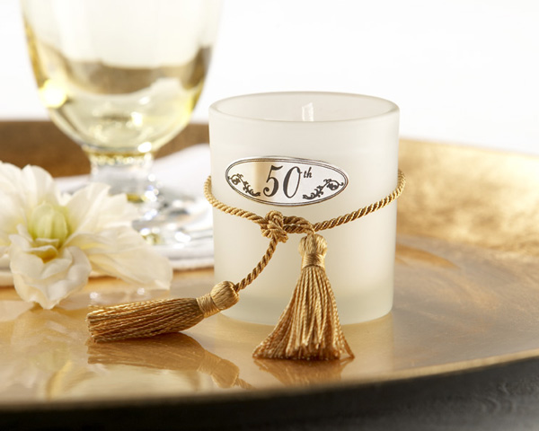 50th Anniversary Candle Favor