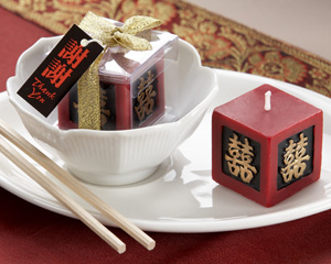 Double Happy Candle Favor
