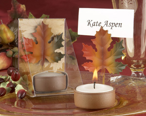 Fall Leaf Tealight and Placecard Holder