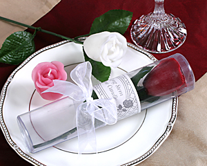 Long Stem Rose Candle