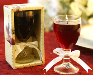 Petite Merlot Wine Glass Gel Candle