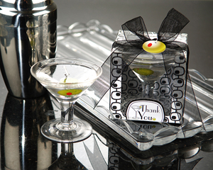 Martini Glass Gel Candle