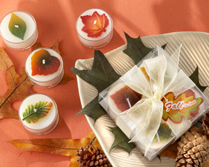 �Fall in Love� Tealight Candles (Set of 4)
