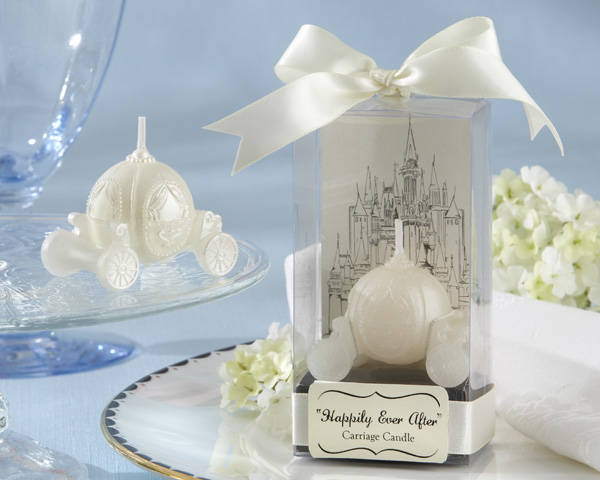 �Happily Ever After� Carriage Candle (Set of Four)  Candle Favor