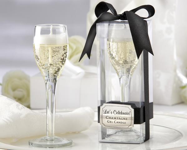 �Let's Celebrate!� Champagne Flute Gel Candle (Set of 4)