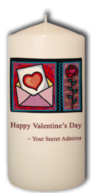 Happy Valentine's Day Candle