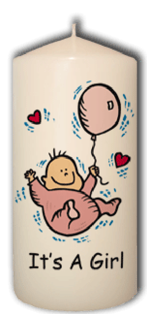 It's a girl (Baby with Balloon)