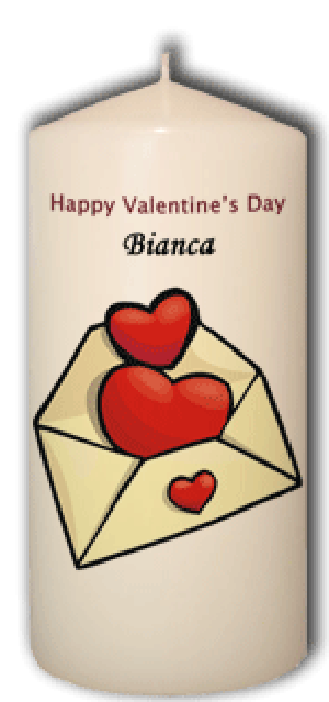 Personalized Valentine's Day Candles