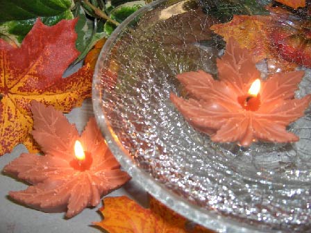 Japanese Maple leaf floating candles