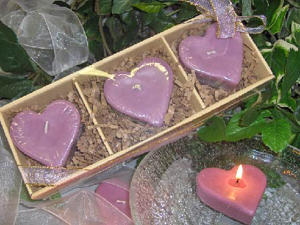 3 pack Heart Floating Candles