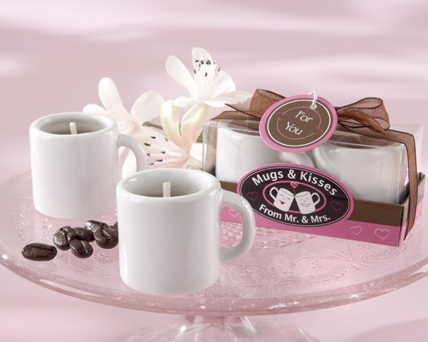 Mugs and Kisses Candle Favor