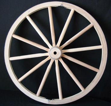 Heavy Duty Amish Wagon Wheel with Oversize Large Hub - 34 x 1.5 Inch