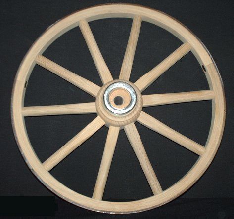 Amish Handcrafted 12 inch Small Cart or Wagon Wheel