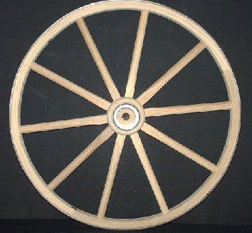 Amish Handcrafted 16 inch Small Cart or Wagon Wheel