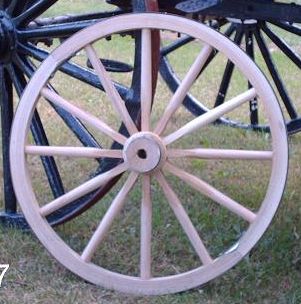 Authentic Amish Handcrafted Steam Bent Hickory Western Wagon Wheel for Home and Garden Decor - 30 Inch x 1 Inch