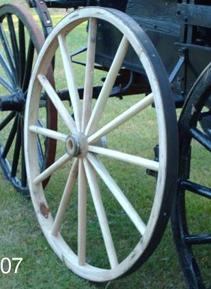 Large 38 inch by 2 inch Authentic Wooden Wagon Wheel Perfect for Chandelier or Light Duty Wagon
