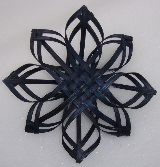 Amish Handmade Unique Primitive Reed Snowflake Ornament