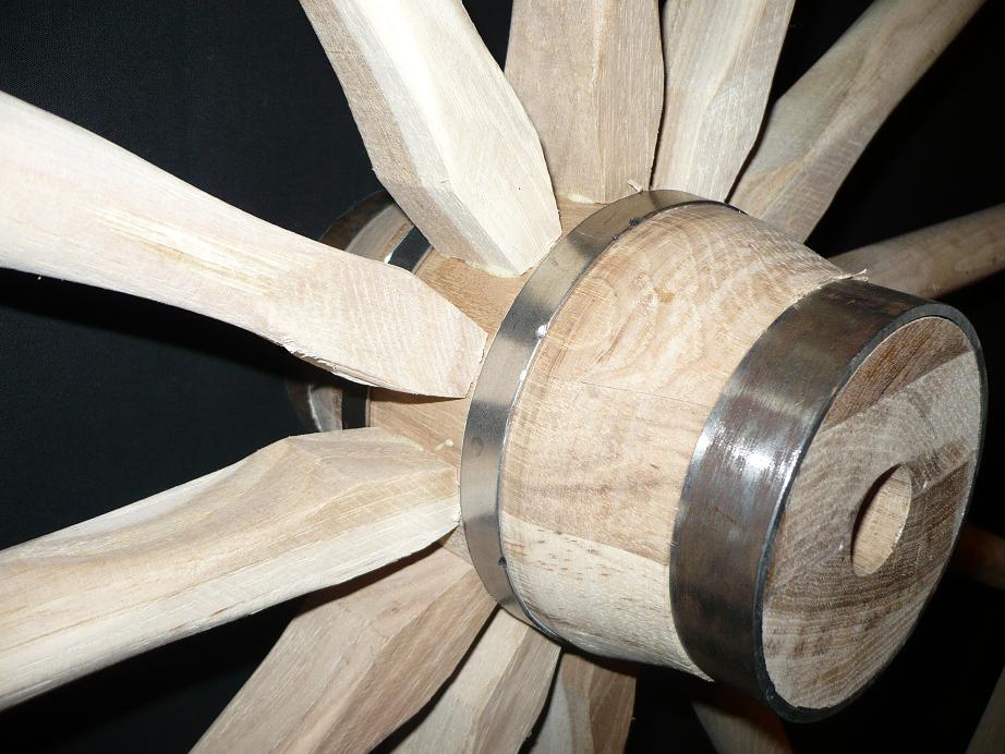 Old Order Amish Wheelwright quality constructed steam bent hickory hardwood construction - you simply won't find a better wheel