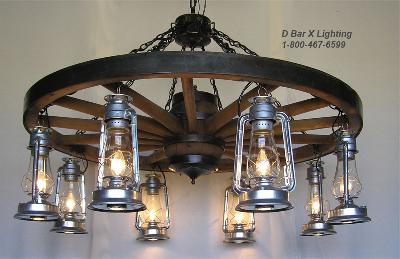 Visit Horns-A-Plenty.com for your Wagon Wheel Chandelier and lighting needs