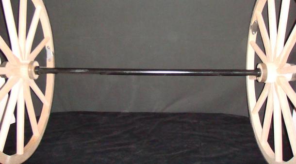 Amish Handmade Solid Steel Western Wagon Wheel Round Axle