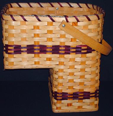 Amish Handmade Small Stair Step Basket Country Cabin Decoration