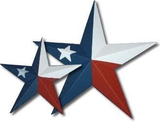 Amish Barn Stars Made in the USA Handpainted as the Texas Flag available in all sizes