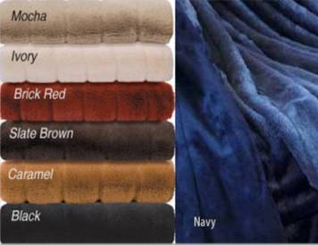 Solid Color Faux Fur Throws