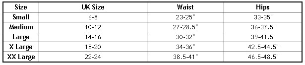 Body Perfect All In One Slimming Bodysuit Size Chart