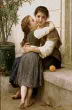 Coaxing by William Bouguereau