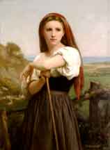 Young Shepherdess by William Bouguereau