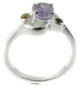 Sterling 925 Silver Amethyst and Citrine Ring ESR3088