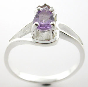 Sterling 925 Silver Amethyst and Garnet Ring DSR23502